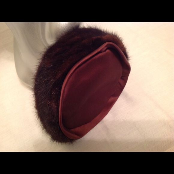 Vintage Women’s Fur Trim Brown Pill Box Hat - Picture 3 of 5